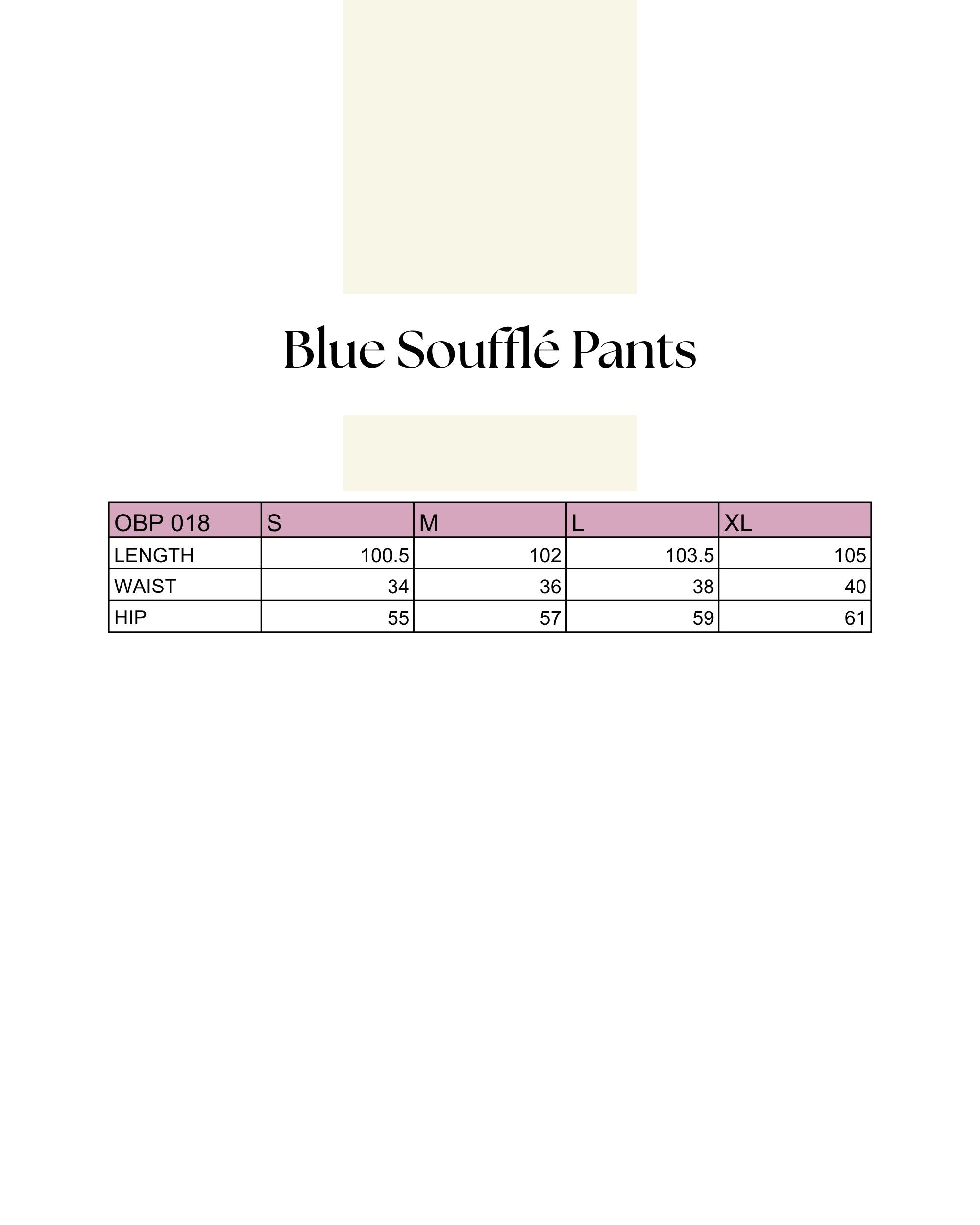 Blue Soufflé Pants