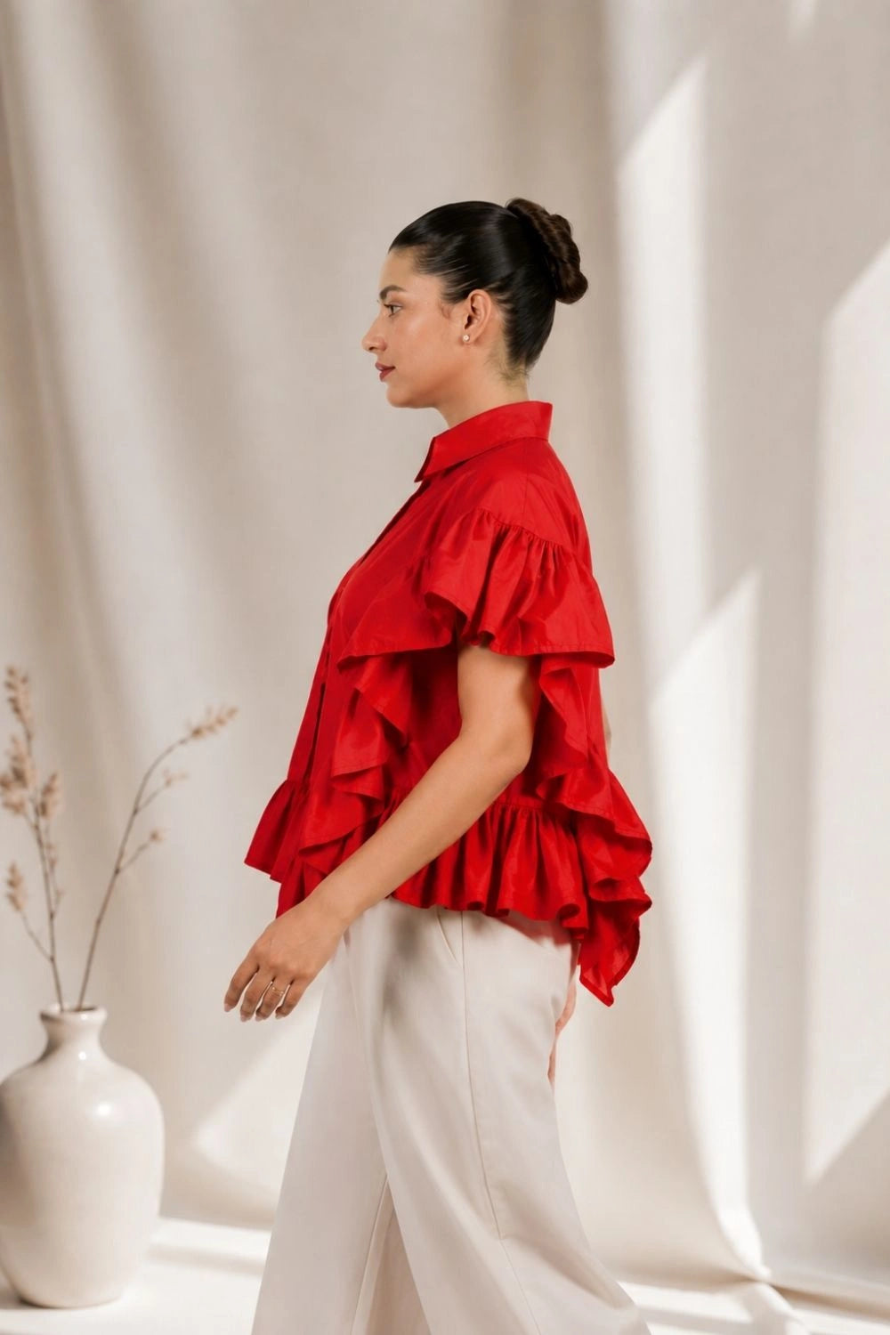 The Scarlet Cascade Shirt