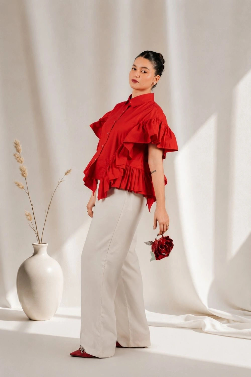 The Scarlet Cascade Shirt