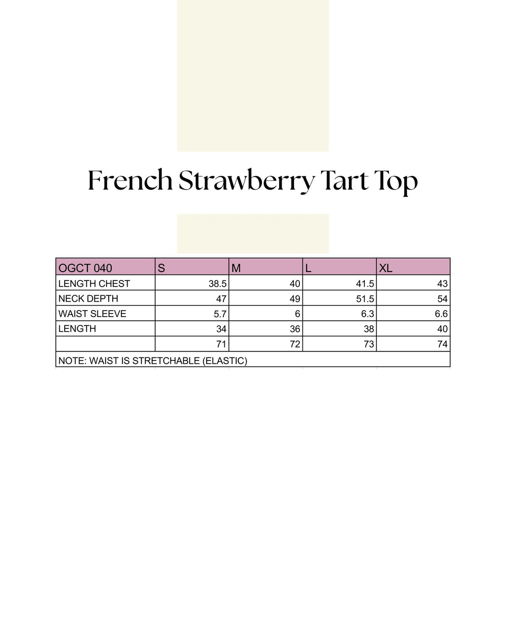 French Strawberry Tart Top