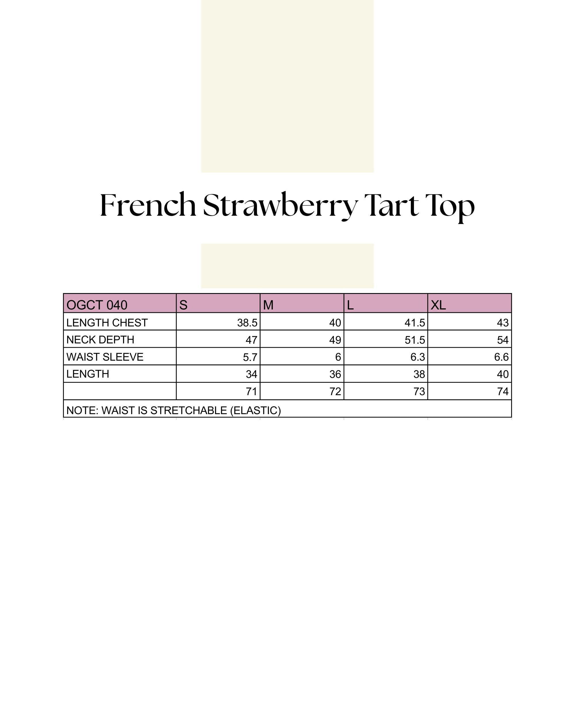 French Strawberry Tart Top