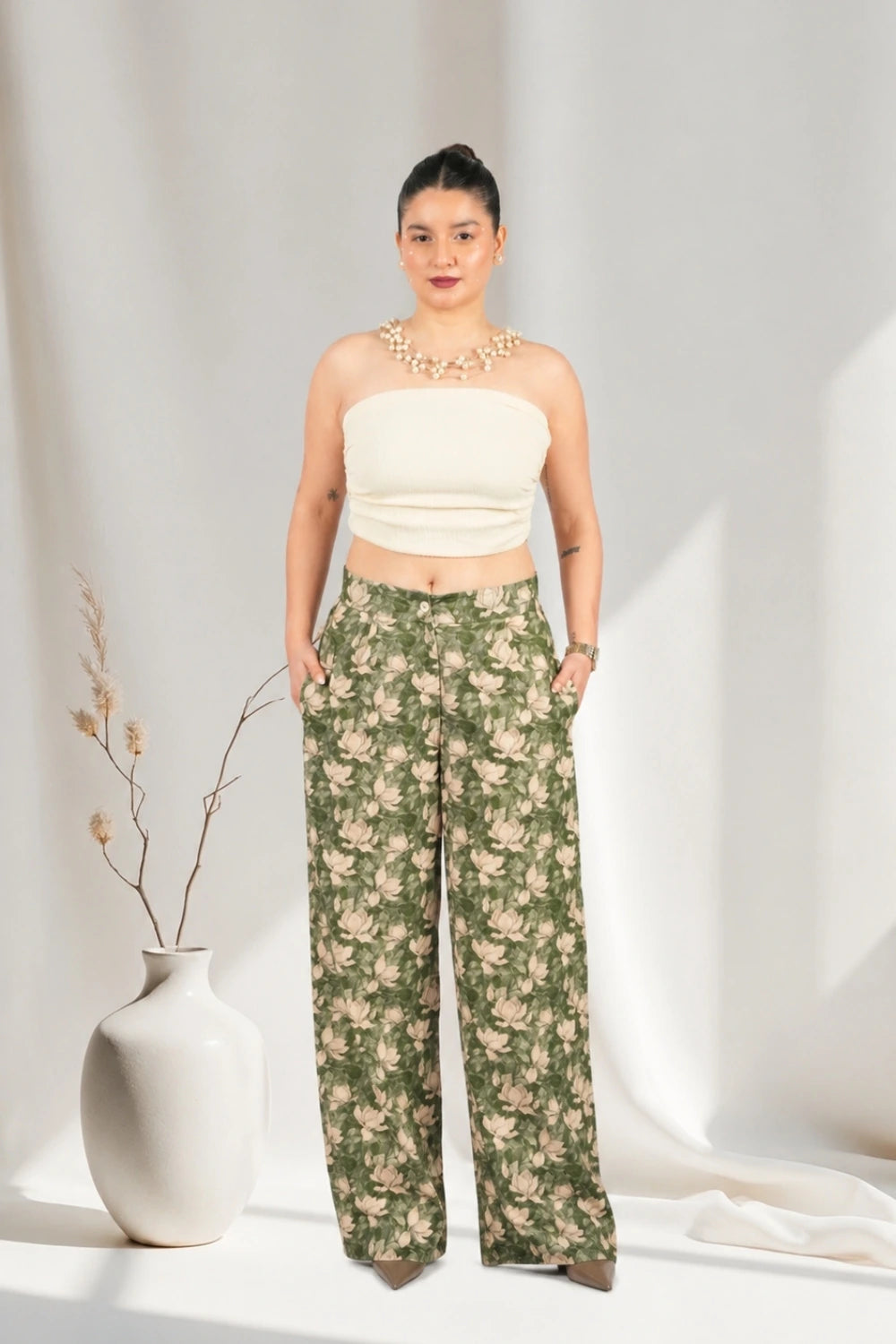 Pistachio Blossom Tart Pants