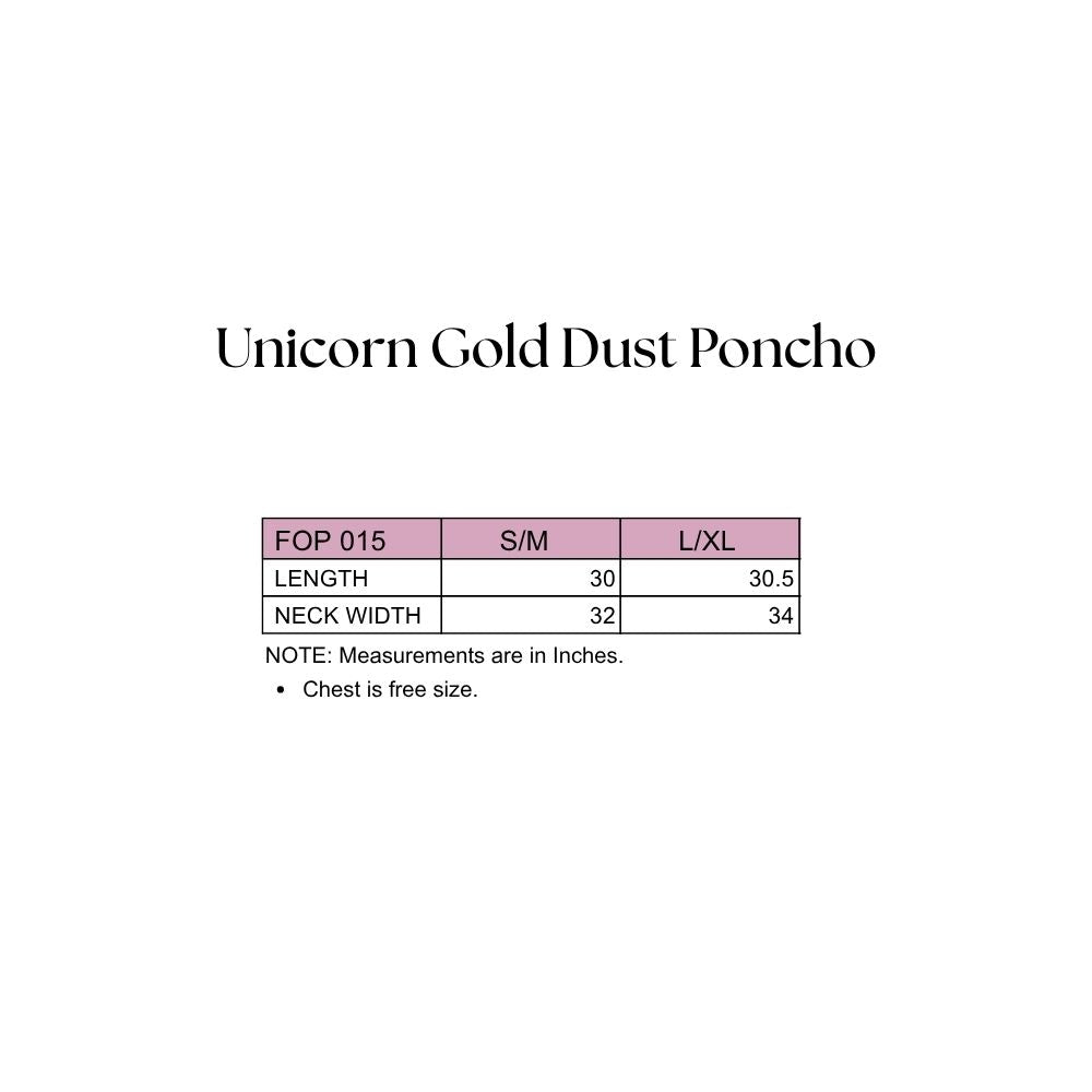 Unicorn Gold Dust Poncho