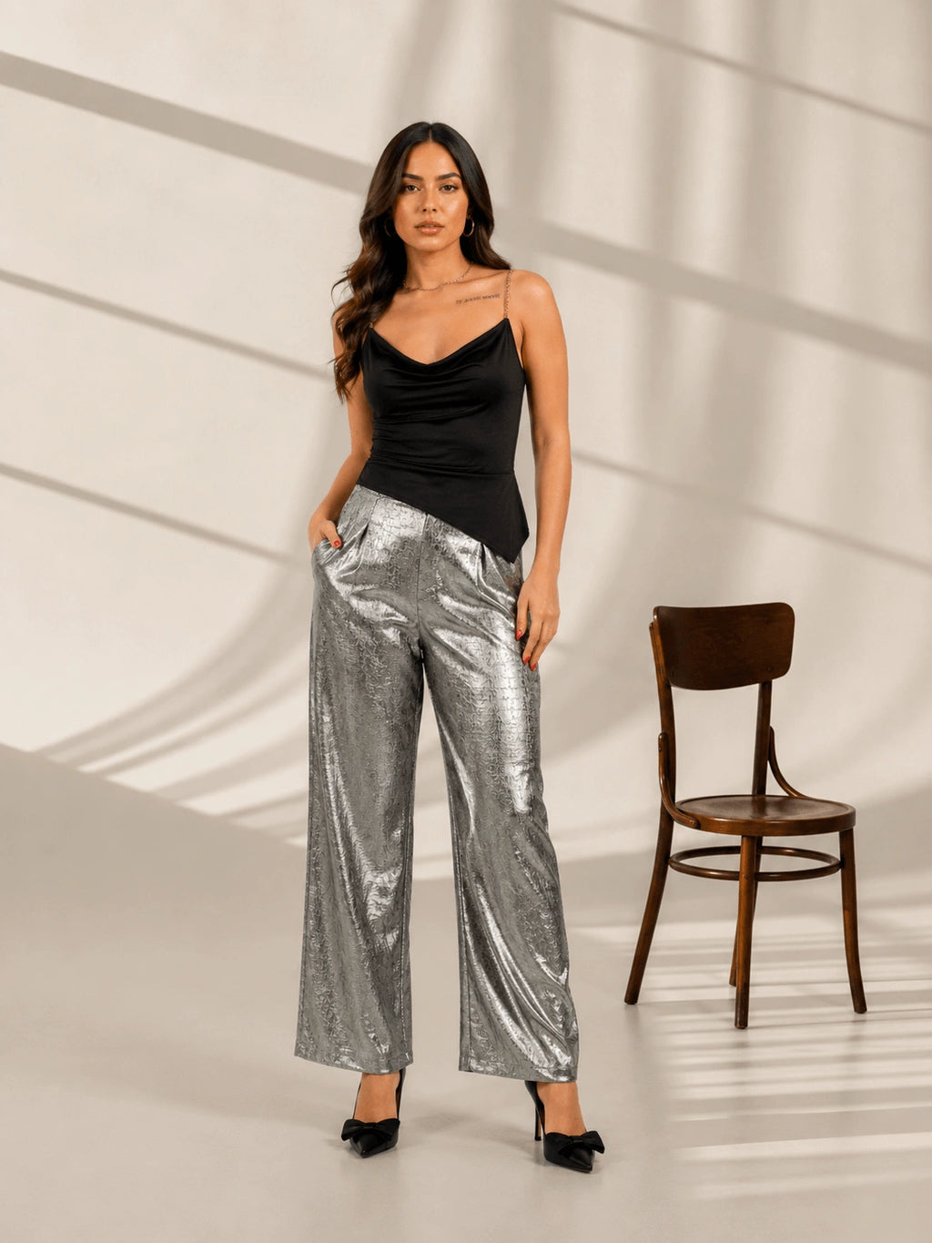 Frosted Charcoal Macron Pants