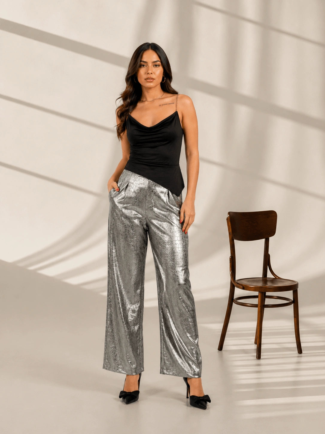 Frosted Charcoal Macron Pants