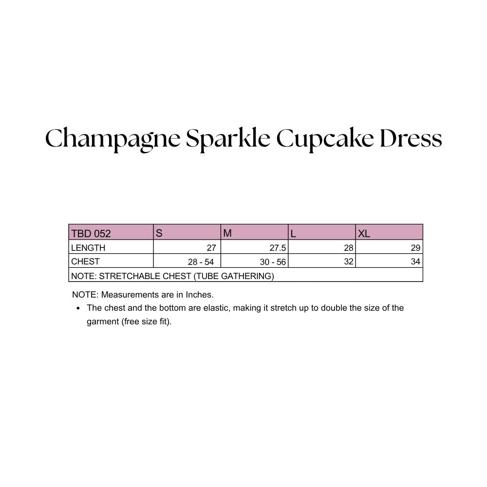 Champagne Sparkle Cupcake Dress